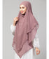 mauve georgette two-layer tie-back ready-to-wear hijab cum naqab