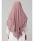 mauve georgette two-layer tie-back ready-to-wear hijab cum naqab