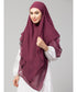 Plum Polyester georgette Triangle tow layers tie at back Ready to wear Hijab cum Naqab