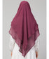 Plum Polyester georgette Triangle tow layers tie at back Ready to wear Hijab cum Naqab