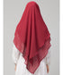 Maroon Polyester georgette Triangle tow layers tie at back Ready to wear Hijab cum Naqab