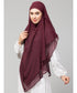Wine Polyester georgette Triangle tow layers tie at back Ready to wear Hijab cum Naqab