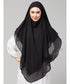 nazneen hijab naqab black georgette tie back