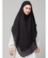 nazneen hijab naqab black georgette tie back