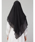 nazneen hijab naqab black georgette tie back
