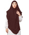 Brown Polyester georgette Triangle tow layers tie at back Ready to wear Hijab cum Naqab