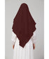 Brown Polyester georgette Triangle tow layers tie at back Ready to wear Hijab cum Naqab