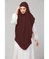 Brown Polyester georgette Triangle tow layers tie at back Ready to wear Hijab cum Naqab