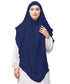 Navy Polyester georgette Triangle tow layers tie at back Ready to wear Hijab cum Naqab