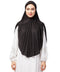 Black 100% Viscose Knits/ Hosiery gathered Instant Ready to Wear Prayer Hijab