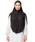 Black 100% Viscose Knits/ Hosiery gathered Instant Ready to Wear Prayer Hijab
