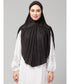 Black 100% Viscose Knits/ Hosiery gathered Instant Ready to Wear Prayer Hijab