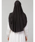Black 100% Viscose Knits/ Hosiery gathered Instant Ready to Wear Prayer Hijab