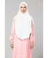 White 100% Viscose Knits/ Hosiery gathered Instant Ready to Wear Prayer Hijab