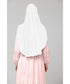 White 100% Viscose Knits/ Hosiery gathered Instant Ready to Wear Prayer Hijab