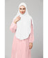 White 100% Viscose Knits/ Hosiery gathered Instant Ready to Wear Prayer Hijab