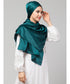 Peacock Teal Silky Satin Royal Touch Silky Shiny Solid Hijab