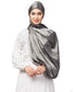 Steel Grey Silky Satin Royal Touch Silky Shiny Solid Hijab