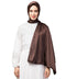 Chocolate Brown Silky Satin Royal Touch Silky Shiny Solid Hijab