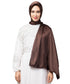 Chocolate Brown Silky Satin Royal Touch Silky Shiny Solid Hijab