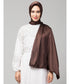Chocolate Brown Silky Satin Royal Touch Silky Shiny Solid Hijab