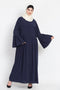 Nazneen Pleated And Pearls Front Open Abaya