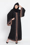 Nazneen Front Open With Lace And Contrast Band Dubai Kaftan