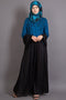 Black Viscose Embroidered Party Islamic Abaya
