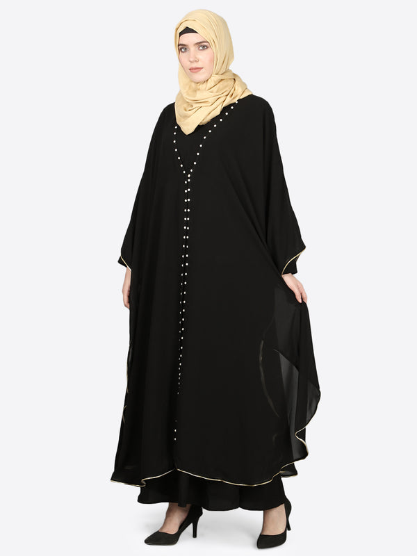nazneen abaya kaftan butterfly style black 56