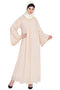 Nazneen Pearls Hand Work Halter Neck Peach Wedding Abaya