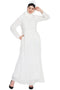 Nazneen Hand Embroidered Off White Wedding Abaya