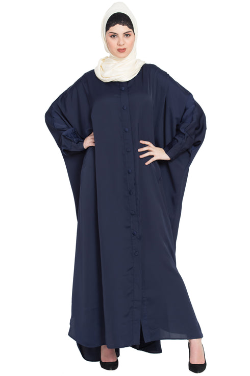 Nazneen Front Open And Cuff With Self Button Butterfly Kaftan