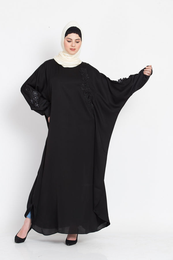 Nazneen Embroidered Patch Butterfly Kaftan