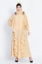 Nazneen Front Long Frill Flowers Party Abaya