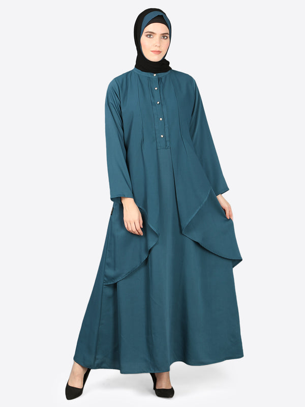 Nazneen Reverse Panel Front Open Abaya
