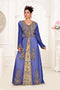 Royal Blue Georgette Zari Work Kaftan for Occasions