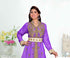 Purple color luxurious Handmade Moroccan Kaftan with hijjab