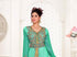 Sea-Green & White color luxurious Handmade Moroccan Kaftan with hijjab