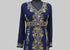 Navy-Blue luxurious Full Sleeves Moroccan Kaftan.