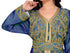Navy-Blue & White color luxurious Full Sleeves Handmade Moroccan Kaftan .
