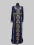 Navy-Blue luxurious Full Sleeves Moroccan Kaftan.