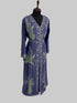 Navy Blue color luxurious Full Sleeves Handmade Moroccan Kaftan.