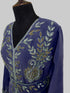 Navy Blue color luxurious Full Sleeves Handmade Moroccan Kaftan.