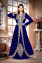 Navy-Blue color luxurious Handmade Moroccan Kaftan with hijjab