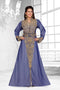 Navy Blue & White color luxurious Full Sleeves Handmade Moroccan Kaftan .