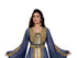 Navy-Blue & white color luxurious Handmade Moroccan Kaftan with hijab