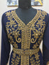 Navy-Blue color luxurious Full Sleeves Handmade Moroccan Kaftan .