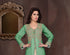 Dark Green embroidered georgette Islamic kaftans with hijab