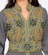 Grey color luxurious Handmade Moroccan Kaftan with hijjab