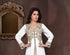 Off-White embroidered georgette Islamic kaftans with hijab